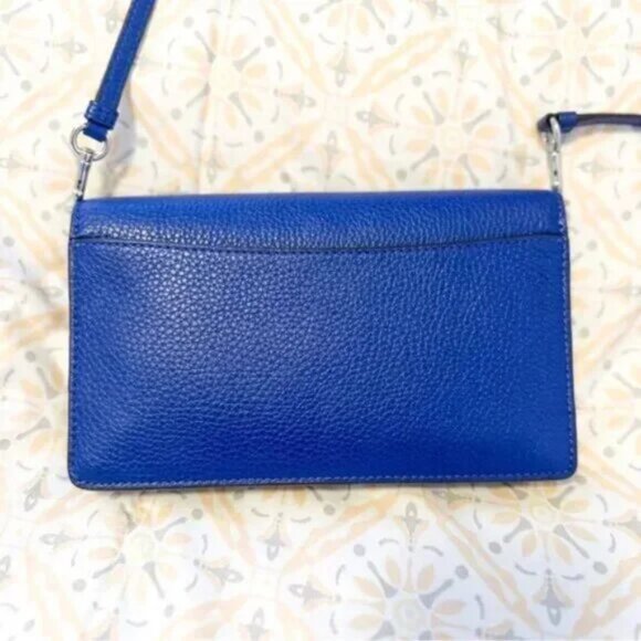 8 | 😍Coach Anna Foldover Clutch Crossbody Horse and Carriage (Sport Blue) - Picture 5 of 7
